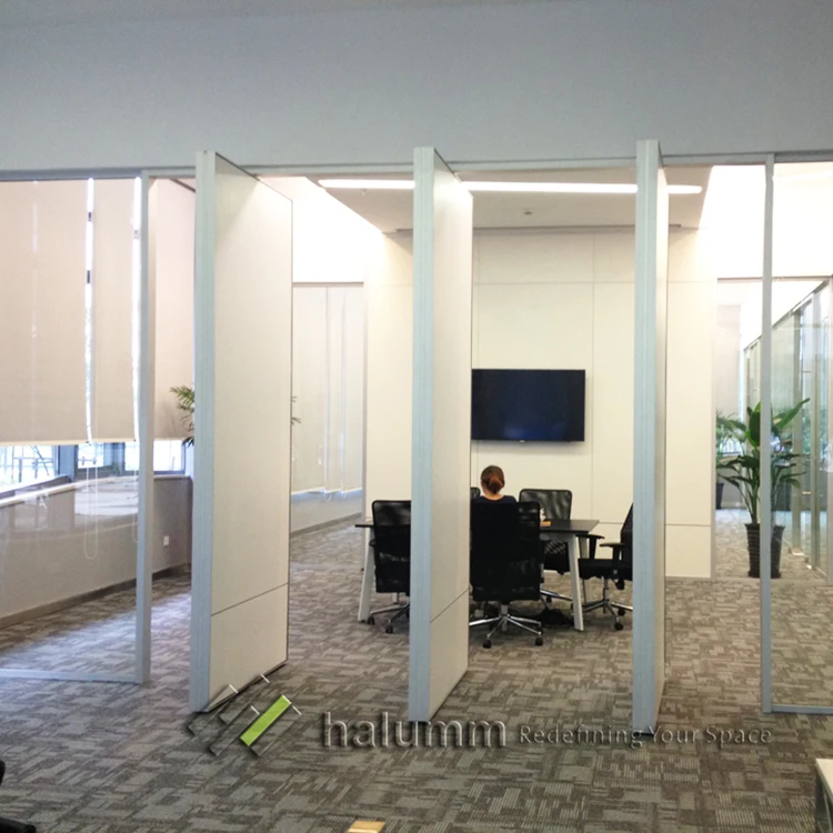 sliding soundproof movable partition folding acoustic panel movable partition wall