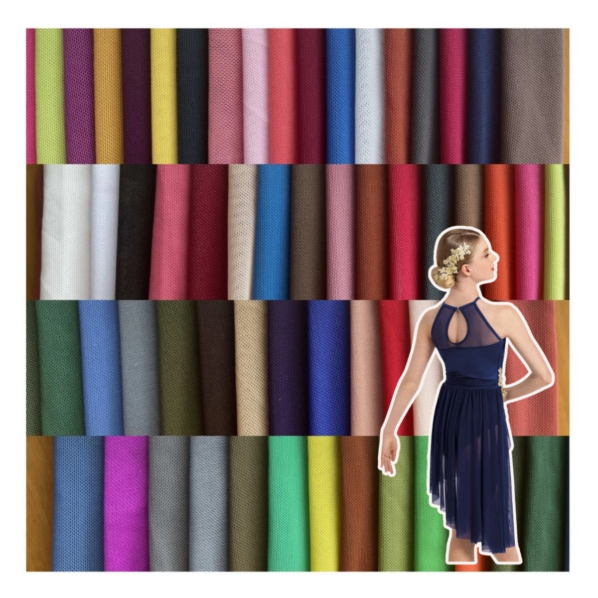 wholesale mesh fabric 92%nylon 8%spandex 150gsm warp knitted fabric mesh for dancewear and underwear