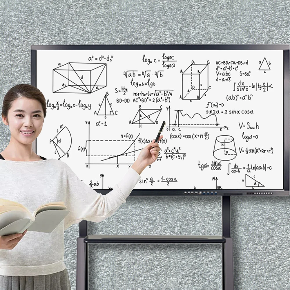 Factory Wholesale 65 Inch Wireless Projection Conference Whiteboard Interactive Intelligent Screen Touch Flat Panel
