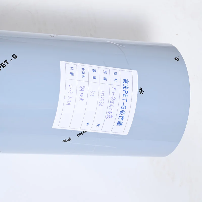 0.18/0.2/0.25/0.35/0.45/0.8mm High Gloss Decorative PETG Film for Furniture