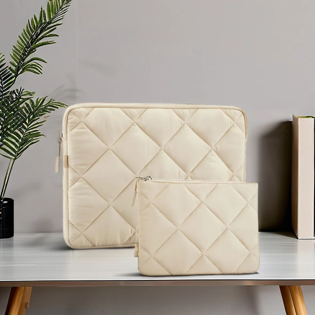 Customized Soft Portable Nylon Zipper Laptop Case Cover Outdoor Office Use Protective Storage Bag for Tablet