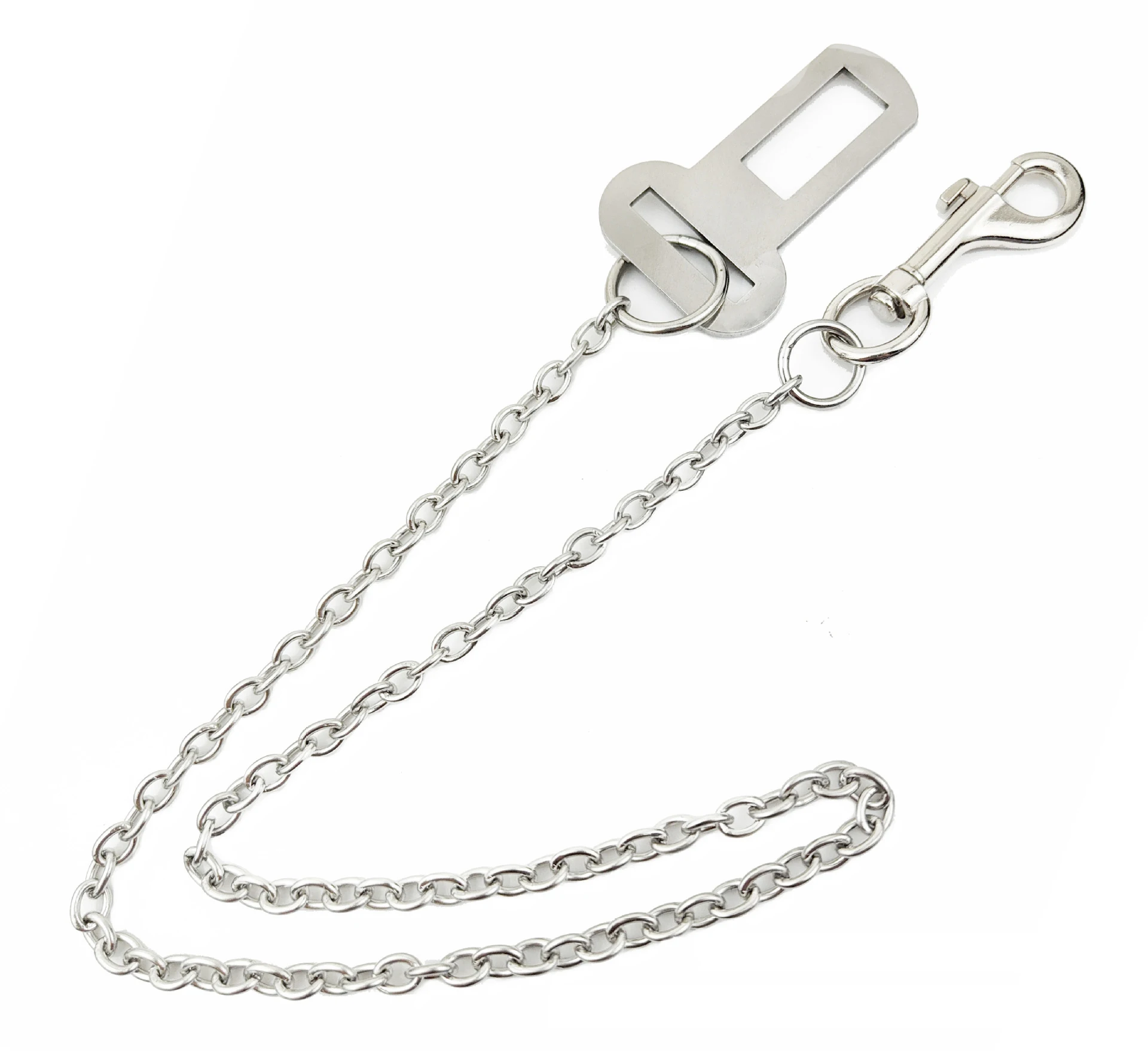 stainless steel small dog chain puppy car safety rope  pet safety belt  for car