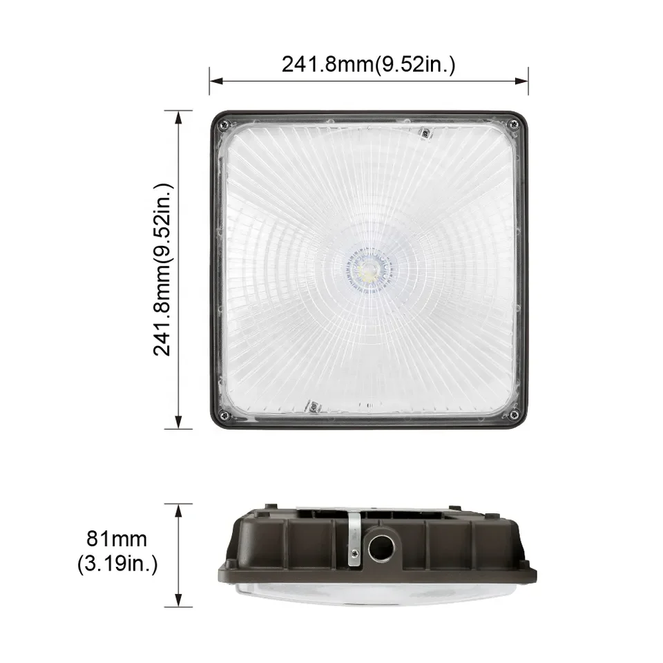 ETL listed aluminum housing 45w 60w  70w led petrol for sale gas station gasoline lamp lighting Ip65 led canopy light