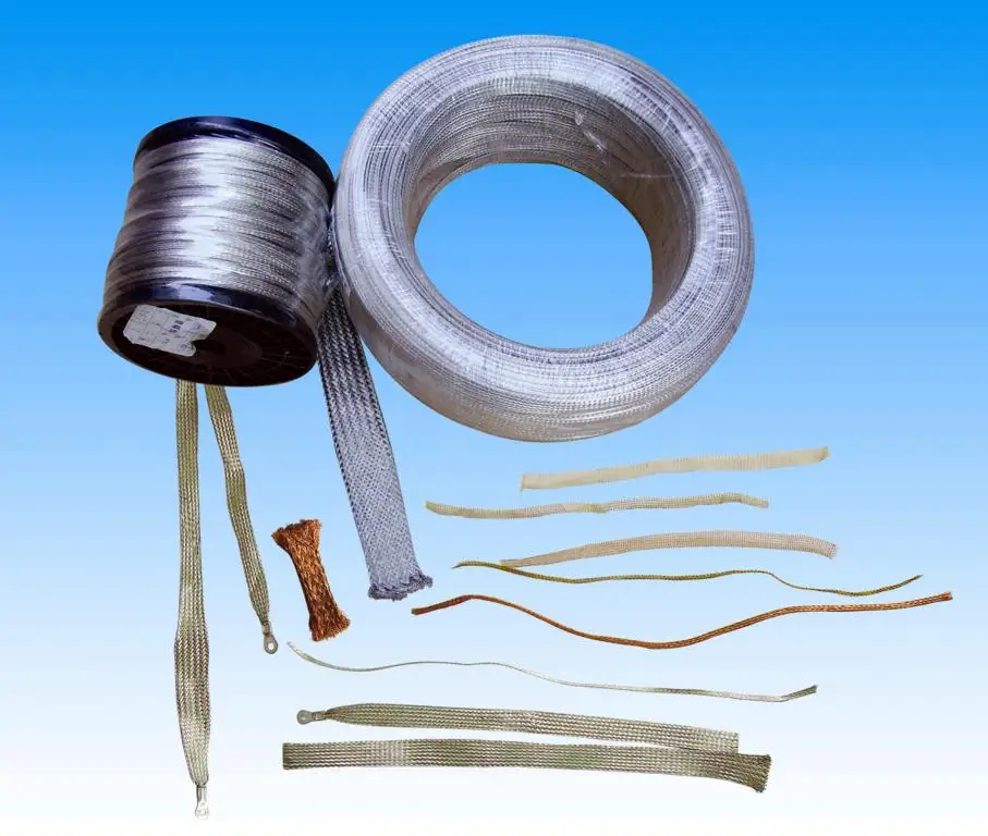 1MM--7000MM white flat copper braided wire with bare copper or tinned copper wire