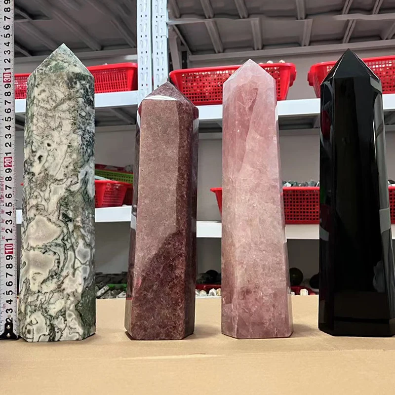 Wholesale Spiritual Natural Healing Large Crystal Tower Crafts Quartz Crystal Point Tower For Decoration
