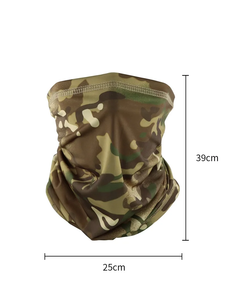 Top Ice Silk Camouflage Neck Gaiter Face Mask Scarf Men Women Sun Protection Cooling Tactical Neck gaiter