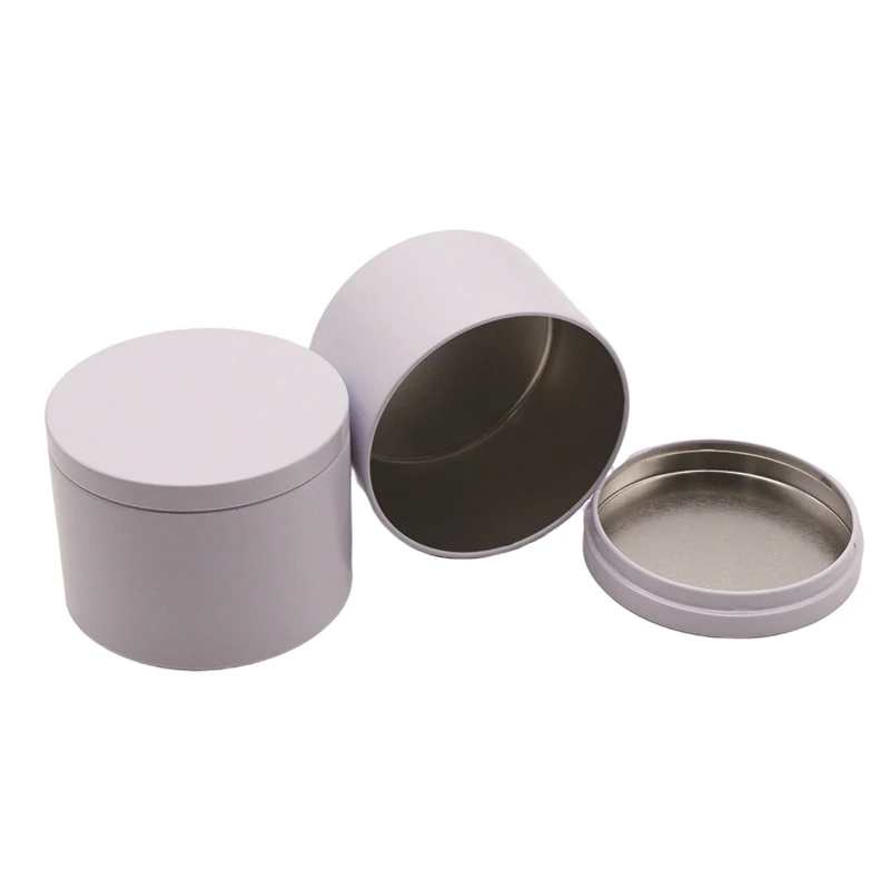 manufacturers Custom White High Quality Tin Box Wholesale Metal Candle Tins 8 Oz Food Grade Tin Can in China