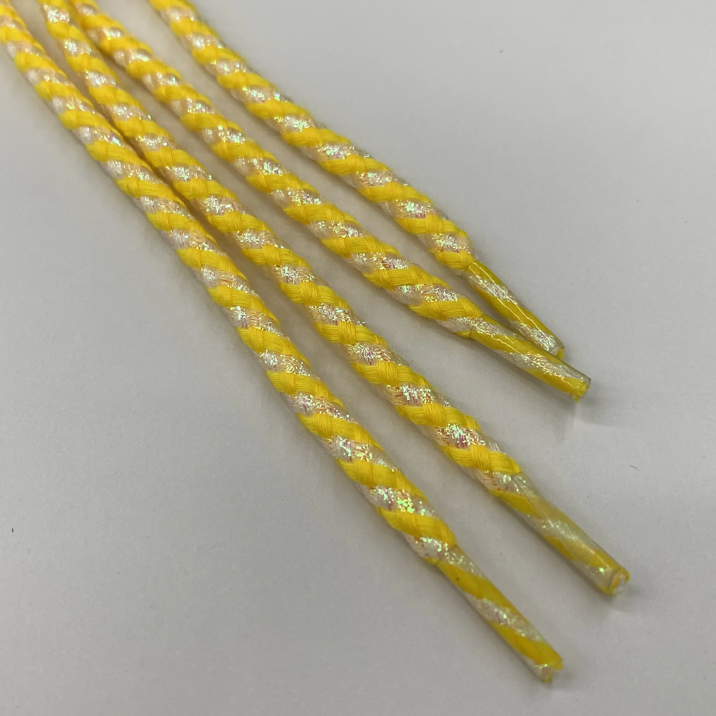 Sneaker Accessories Round Cotton Polyester Luminous Shoe laces Glitter Reflective Rope Shoelaces