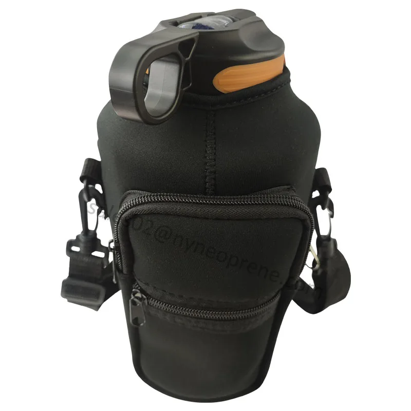 Personalized Neoprene Reusable Gyms Sports Gallon Water Bottle Pouches Bag Half Gallon Jug Water Bottle Sleeve With Carry Straps