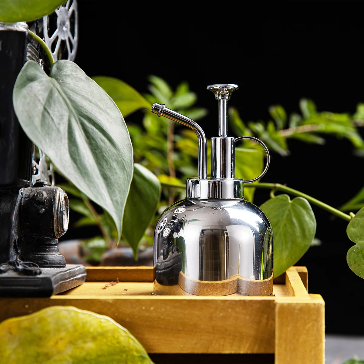 Stainless Steel Water Watering Can Retro Brass Gold Small Mini Fleshy Watering Can Spray Bottle