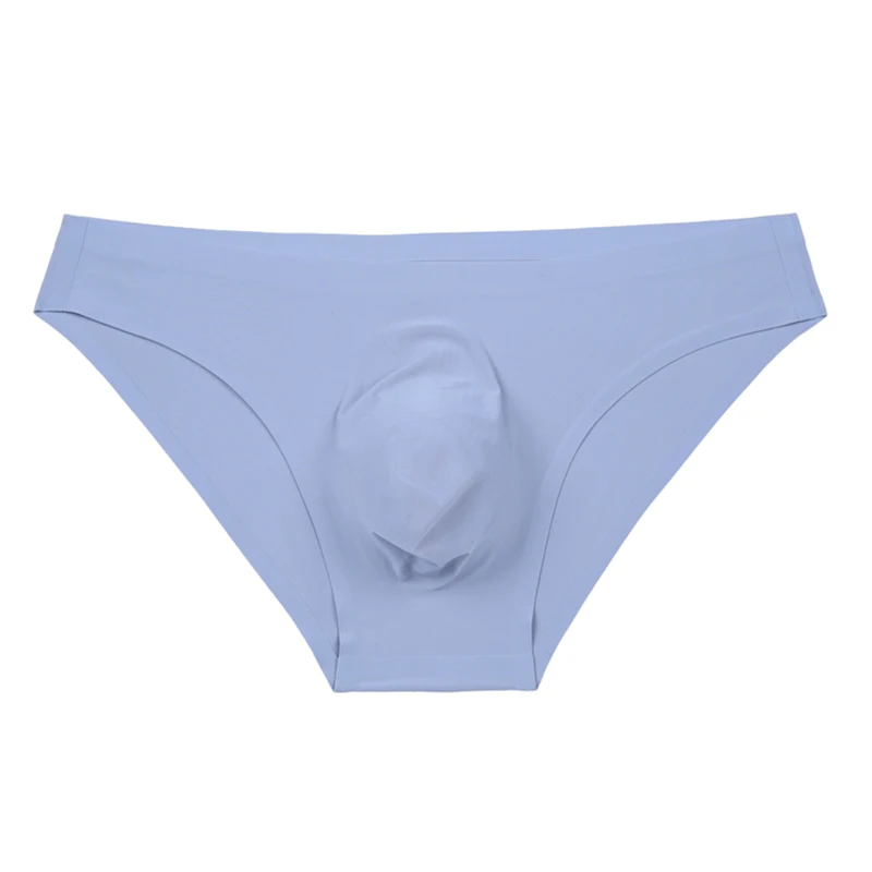 OEM mens Sexy Ick Silk Satin Underwear Ruffle Seamless Thermal Briefs seamless underwear