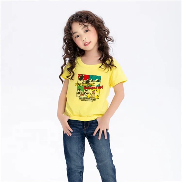Children Comfortable 100 Cotton 160g Kids T shirt