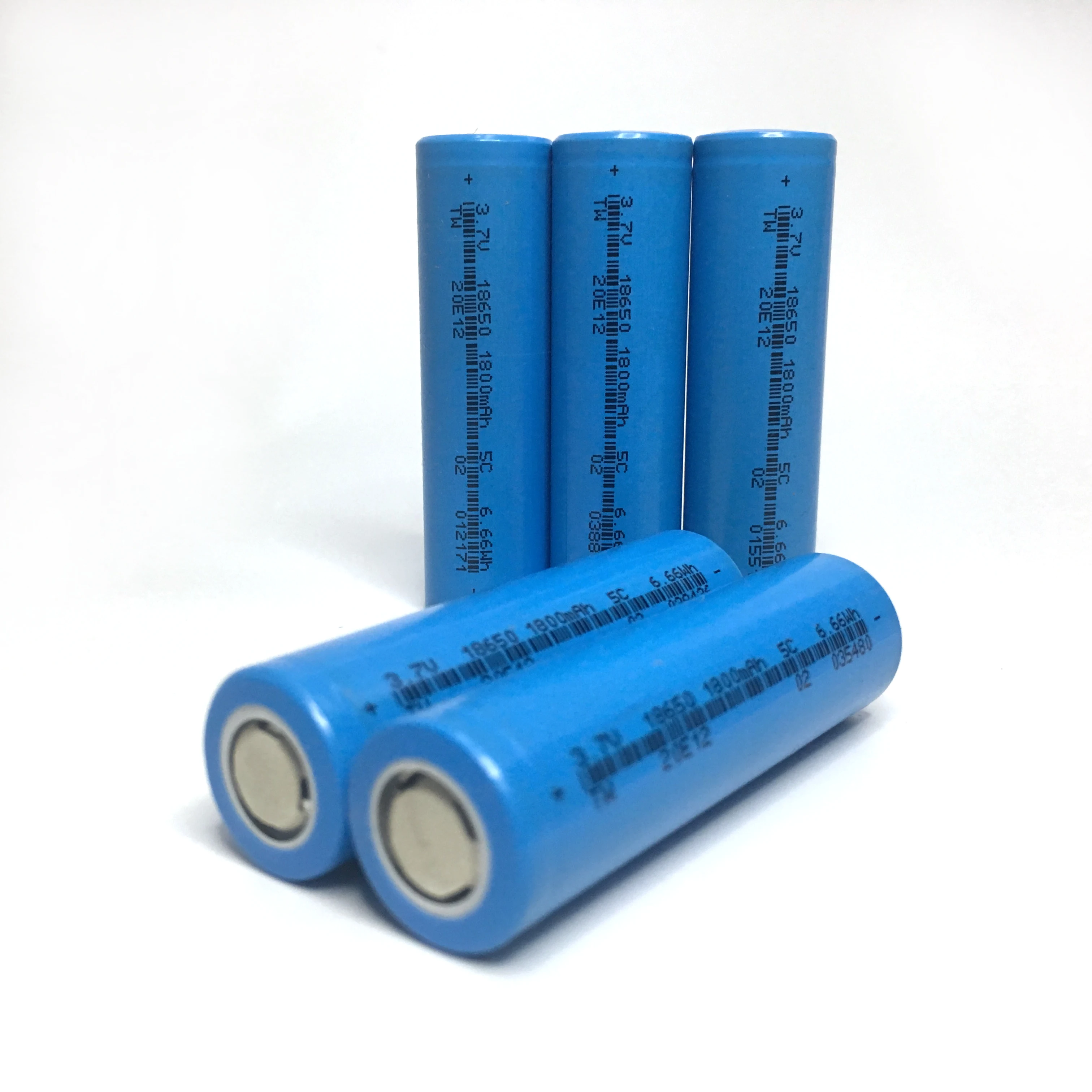 
Real capacity lithium ion battery 3.7V 1800mAh 18650 rechargeable battery for electric bike 