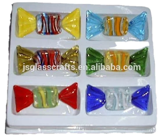 
Promotion, Glass home decorations colourful candy handmade glass candies gifts / glass christmas decorations 