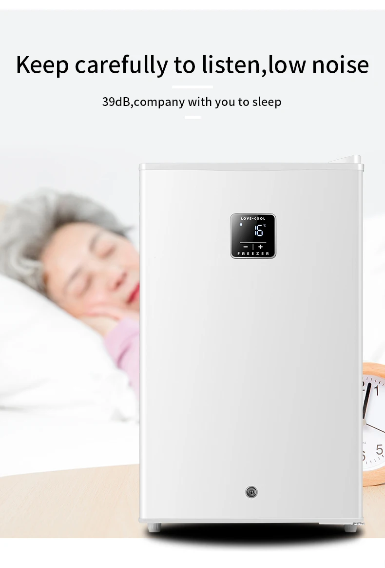 Mini Fridge Portable Compact Refrigerator Electric Cooler and Warmer 46L 6 Can for Car Boat Self-driving Camping Outdoor