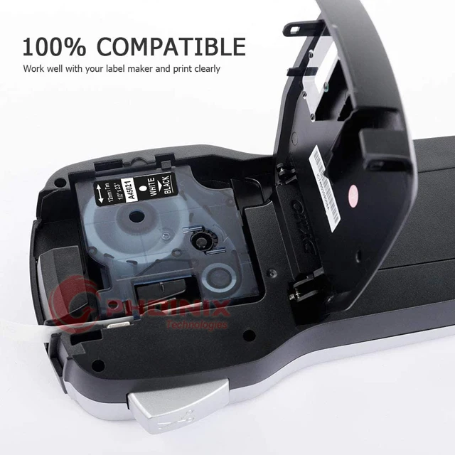 Совместимая черная лента D1 45021 S0720610 12 мм 0 47 дюйма Заправка для Dymo LabelManager 160 280 360D 420P 450 Duo этикеток