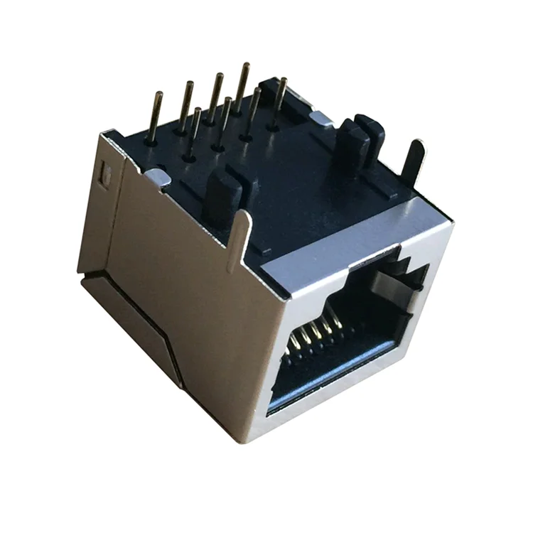  Ethernet с вертикальным модульным разъемом PCB Jack RJ45 на 180 градусов