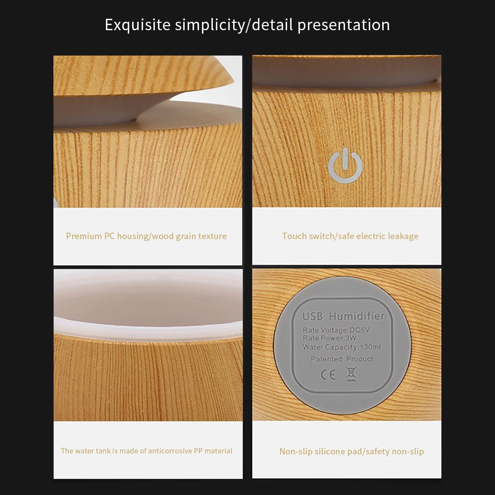 Ultrasonic Fogger Rechargeable Mini Greenhouse Mist Maker Light Humidifiers Babies Essential Aroma Diffuser Electric Humidifier