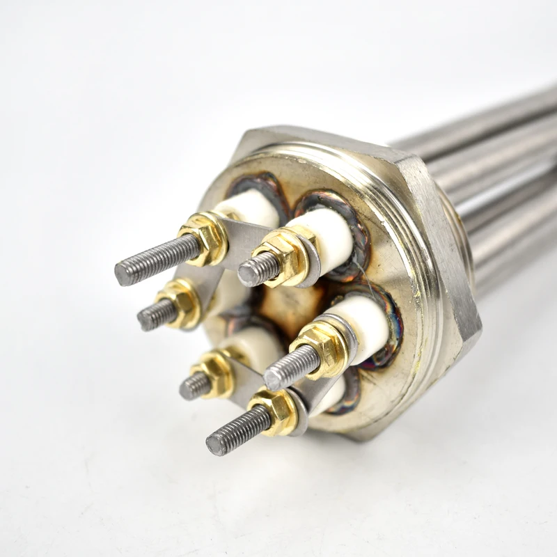 BRIGHT 240 V 2400 Watt 3 Phase Flange Type electric Tubular heat flanged Immersion tubular heaters Heating Elements For Water