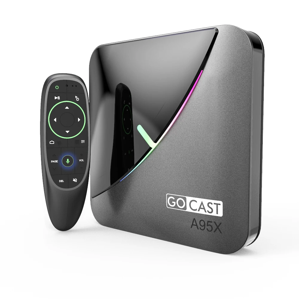  Gocast A95X F3 RGB свет ТВ приставка Android 9 0 4 Гб 64 Amlogic S905X3 коробка 8K HD 2 4/5G Wi-Fi роутер для потоковой передачи 4K TV