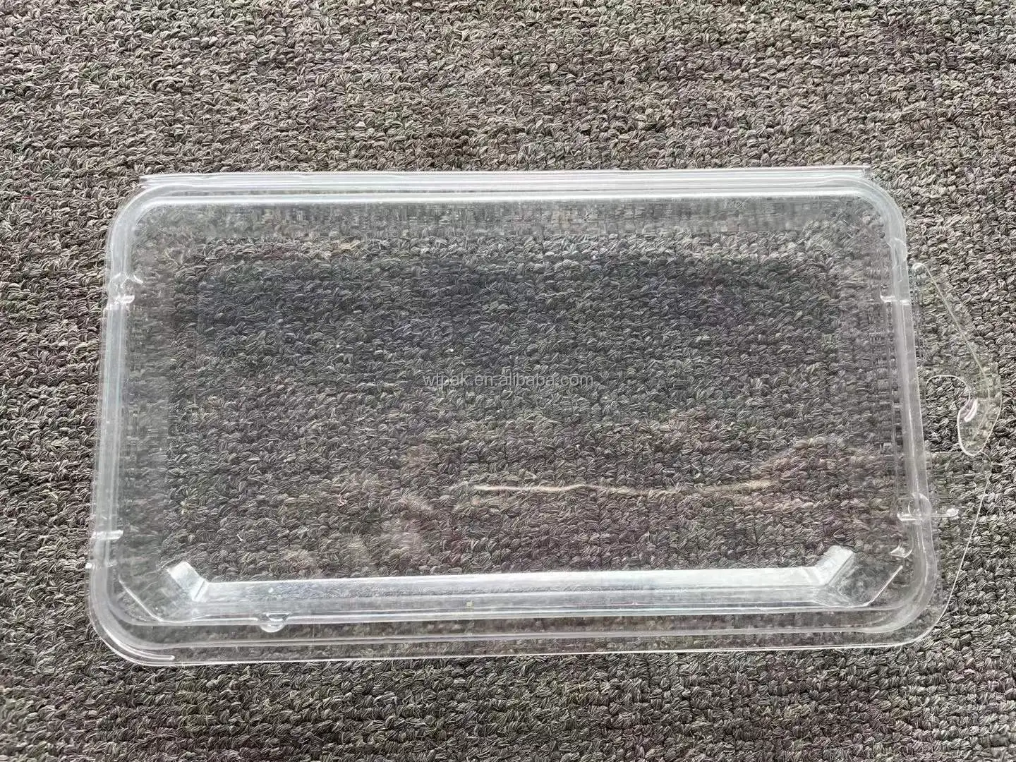 Hinged lid plastic blister clamshell packaging box for fresh herb