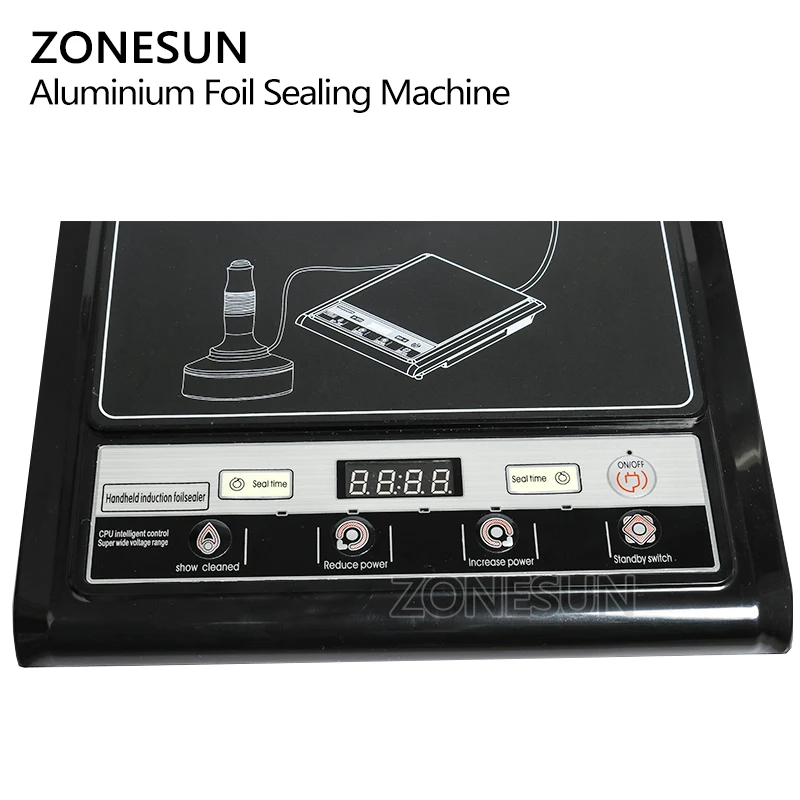 Zonsun ZS-500F ручной пластиковых бутылочных крышек алюминиевой фольги индукции термической запайки