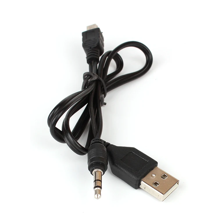 Customize 2 to 1 USB charge cable USB connector audio aux 3.5mm connector to V3 connector power charging cables