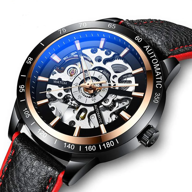 
Custom OEM Luxury Brand Mens Mechanical Watches Automatic Relogio Masculino 