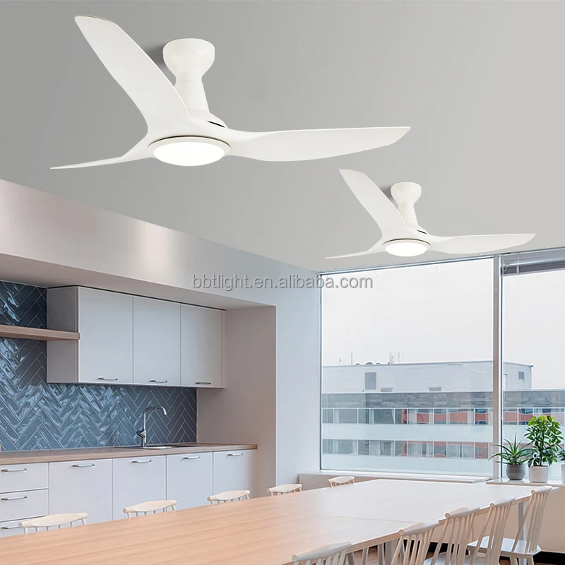 Hot Sale High Quality LED Ceiling Fan Light Remote Control Dimmable Low Noise 3 ABS Fan Blades For Bedroom Conference Room