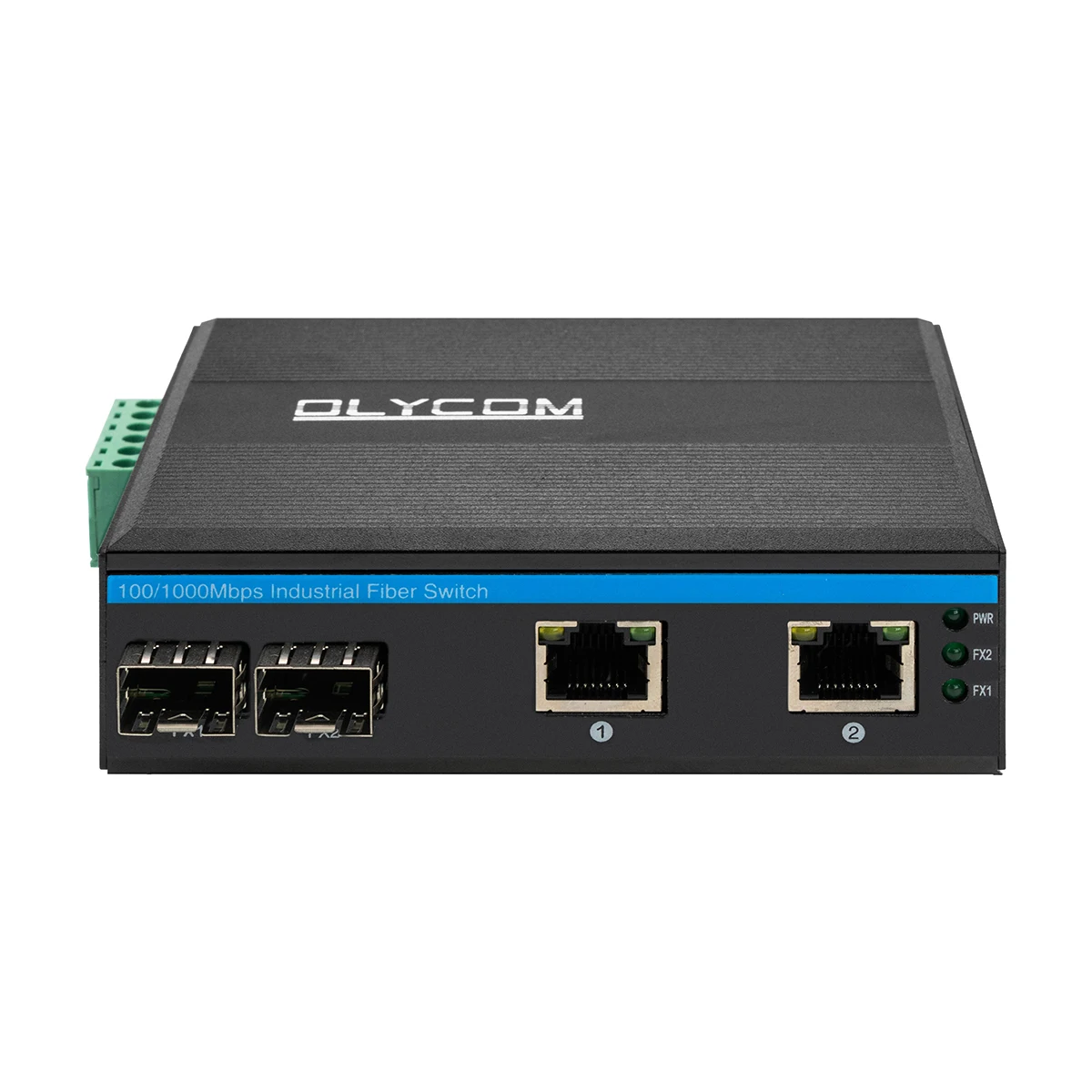 2 Sfp fiber+2 UTP outdoor Gigabit fiber optical DC48V Industrial Fiber Switch PoE