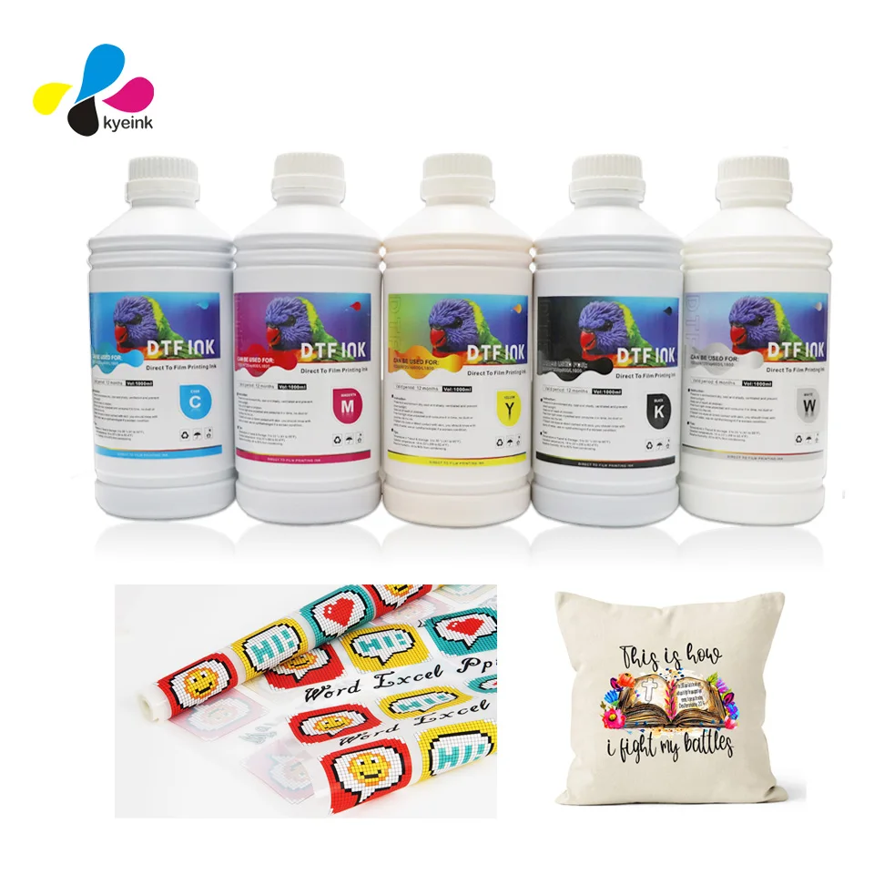 Water Based Dtf Ink 1000ml i3200 Xp600 L1800 L8805 Printer Printing Inks Dtf Consumables Ink