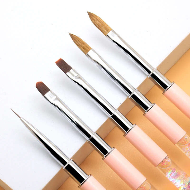 Aokitec  Professional Tiny Kolinsky Acrylic Nail Art Phototherapy Pen Painting Design Decoration Brush 777