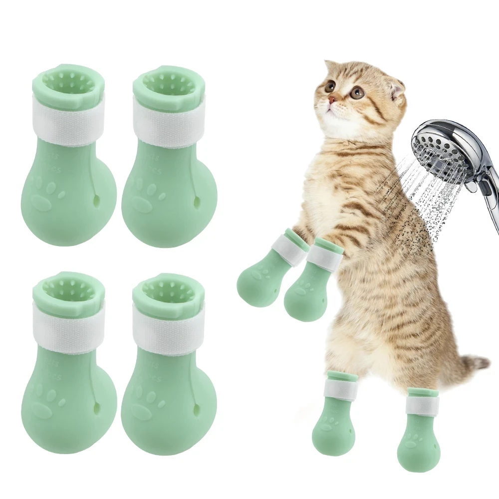 Manufacturer Anti-biting Bath Washing Cat Claw Cover Cut Nails Foot Cover Pet Paw Protector pet supplies for Cat Shoes