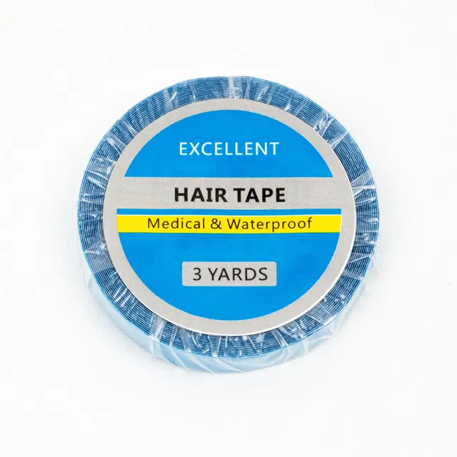 3/12/36 Yards Front Lace Wig Glue Waterproof Double-Sided Tape Strong Hold Wig Glue for Tape Hair Extension Tape Blue Color