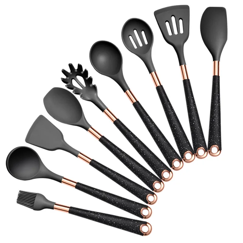 Stock Non Stick Home Accessories Custom Branded Commercial Complete Aluminum Special Silicone Innovative Novel Kitchen Utensils