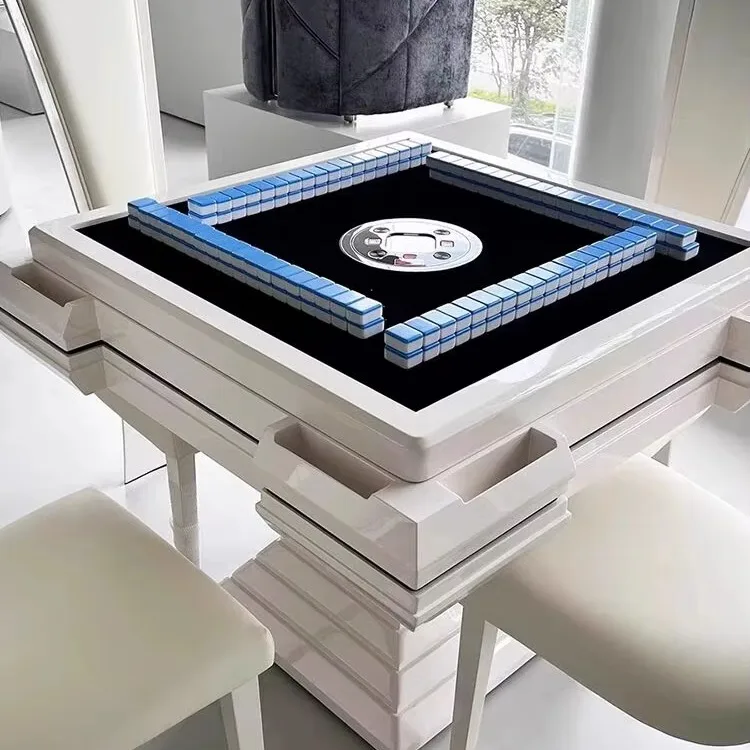 Factory custom luxury modern mahjong table, high-end clubhouse, home entertainment automatic mahjong machine