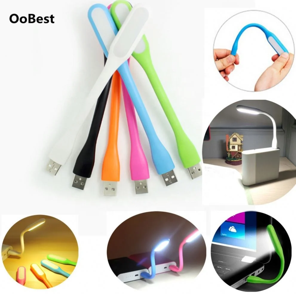 Mini USB Flexible LED Book Lamp 5V 1.2W Brightness Reading Lights Portable Easy Carrier Support for Computer Power Bank Laptop