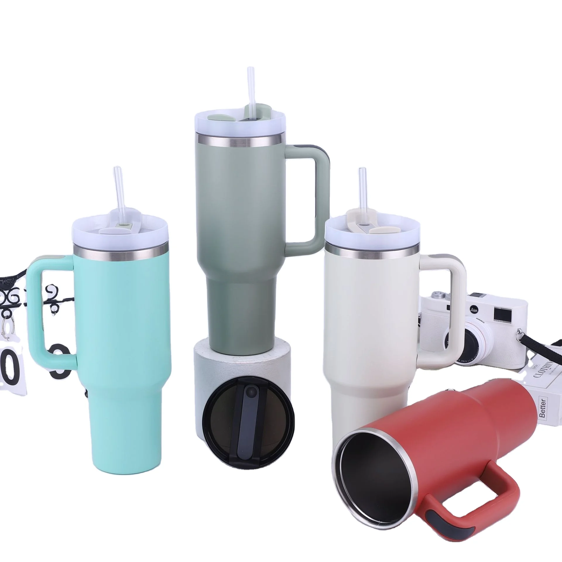 USA Warehouse 40oz 40 oz Frosted Beer Can Glass Sublimation Water Bottle Glass Jar with Lid and Straws H2.0 1.0 40oz tumbler hot