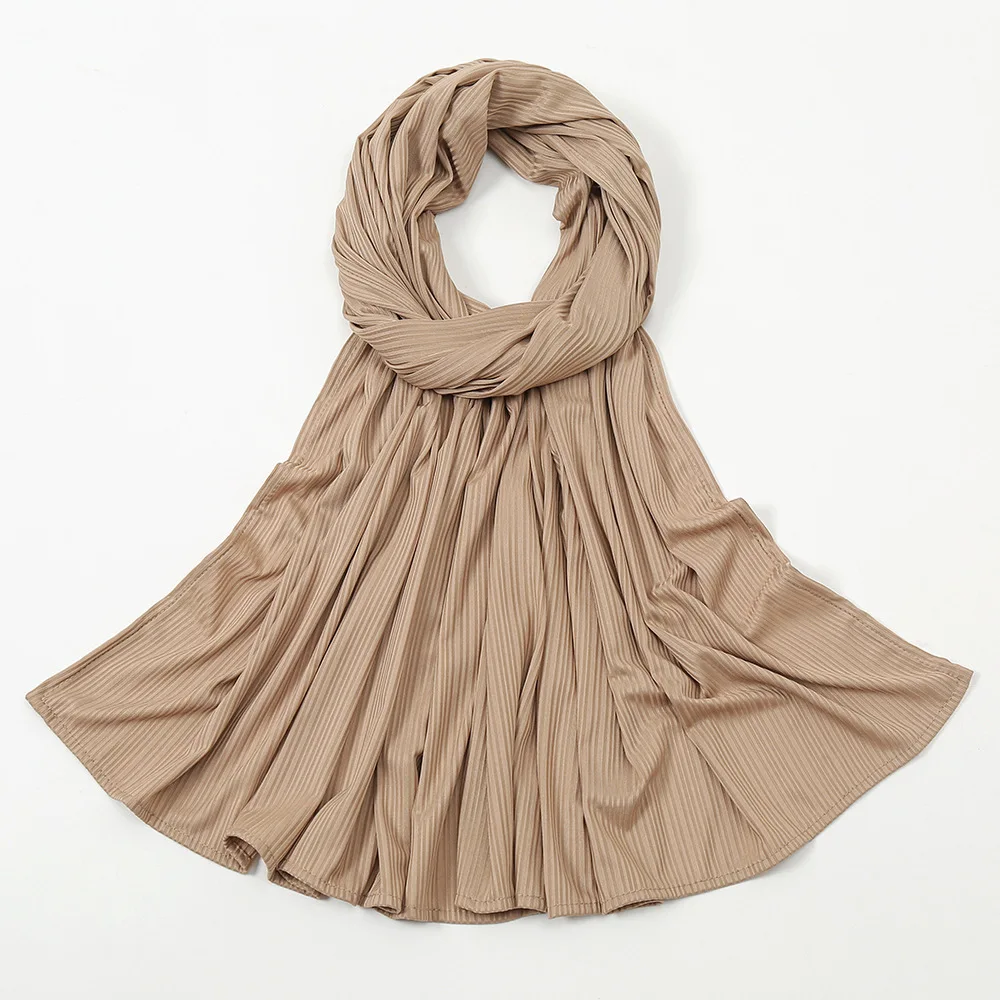 crincle pleated plain premium wholesale cotton jersey 1 piece big hijab soft shawl scarves muslim