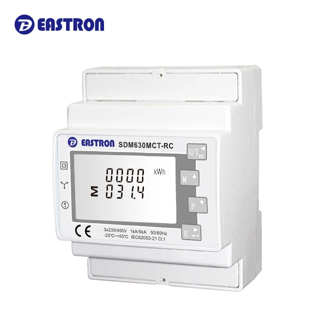 SDM630MCT-RC 3 Phase RS485 Modbus RTU High Accuracy Rogowski Coil without External Integrator Energy Meter for Remote Monitoring