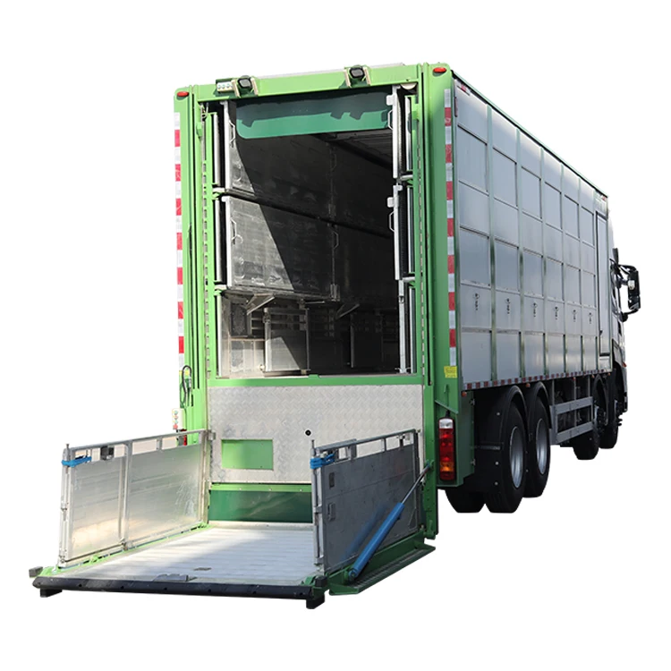 210 horsepower 3 floors aluminum body 6.8m 4x2 livestock poultry pig animal transport truck