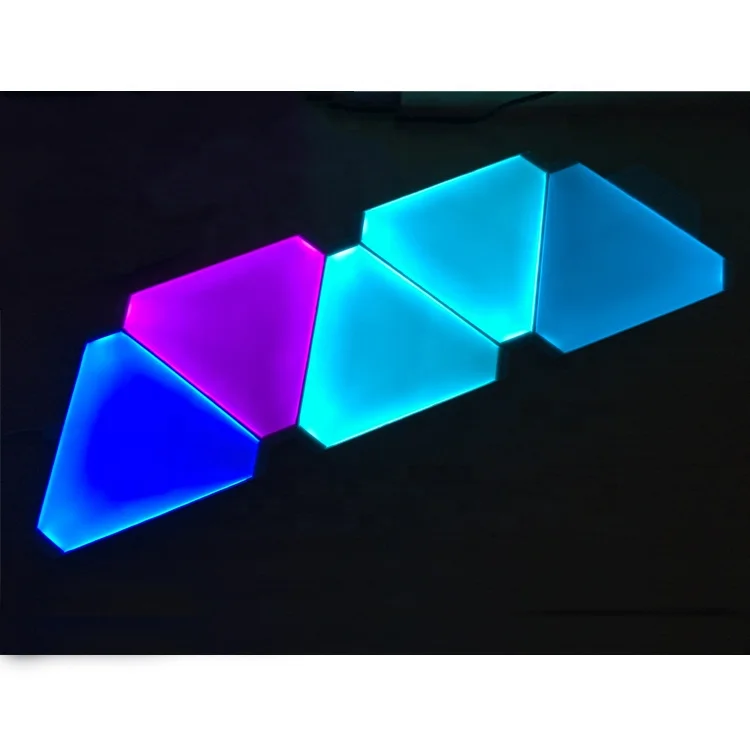 9 Pcs/Set Smart Multicolor Triangle LED Light Panels Music Wifi Control Night Club Lights Quantum Lamp Night Light Led
