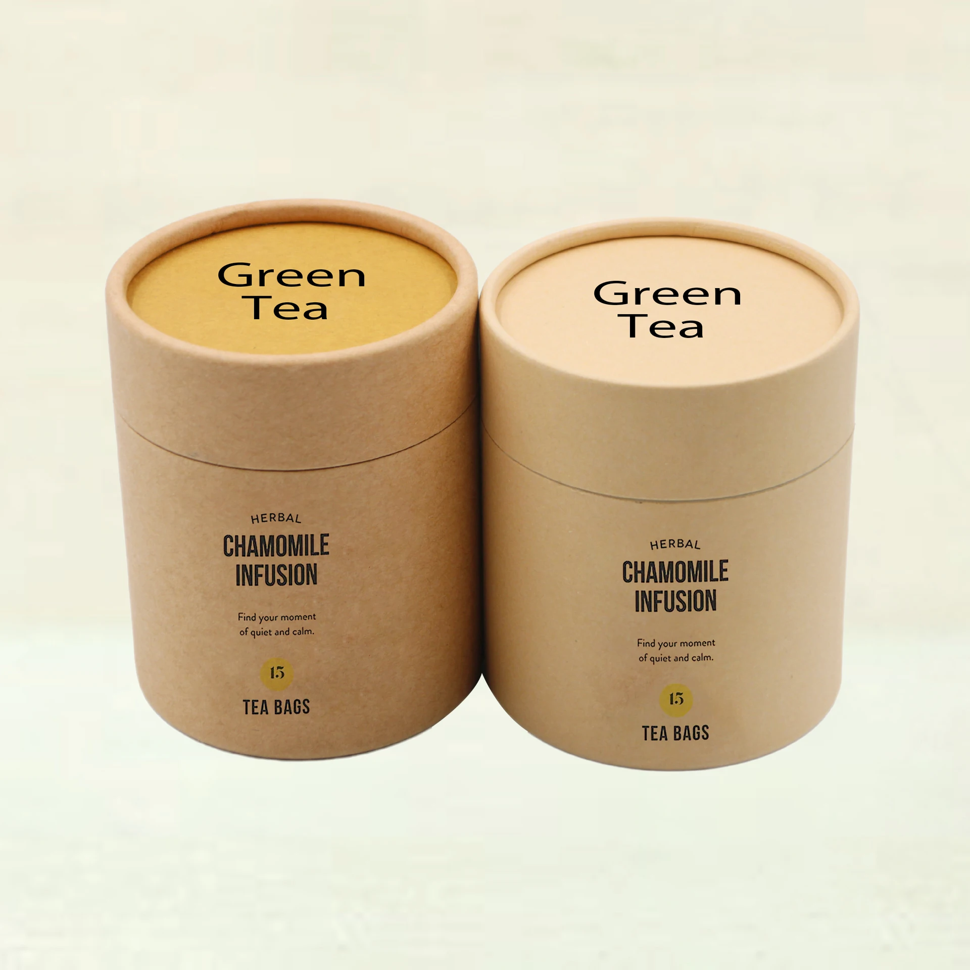 Biodegradable Recycled kraft paper Food Grade tea cans round cylinder box Tea Canister Herbal Loose tube Container Box