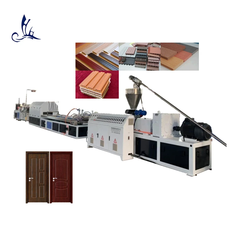 Прямая поставка от производителя, пластиковый экструдер, композитная широкая Дверная панель, оконная дверная рама, производственная линия профиля PE PVC WPC