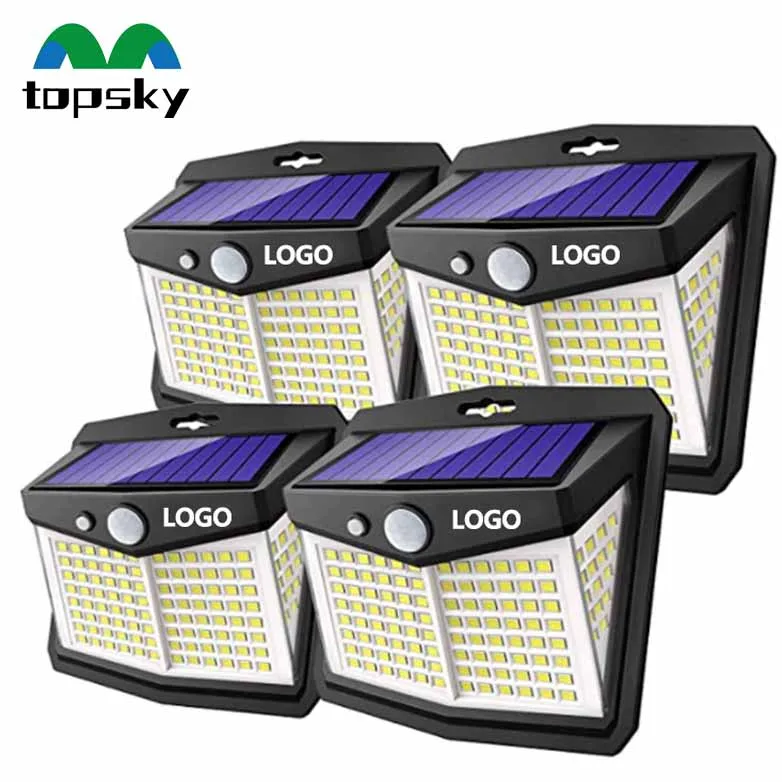 High Power Waterproof Outdoor LED Motion Sensor Wall Lamp LED Solar Powered Garden Street Motion PIR Sensor Light