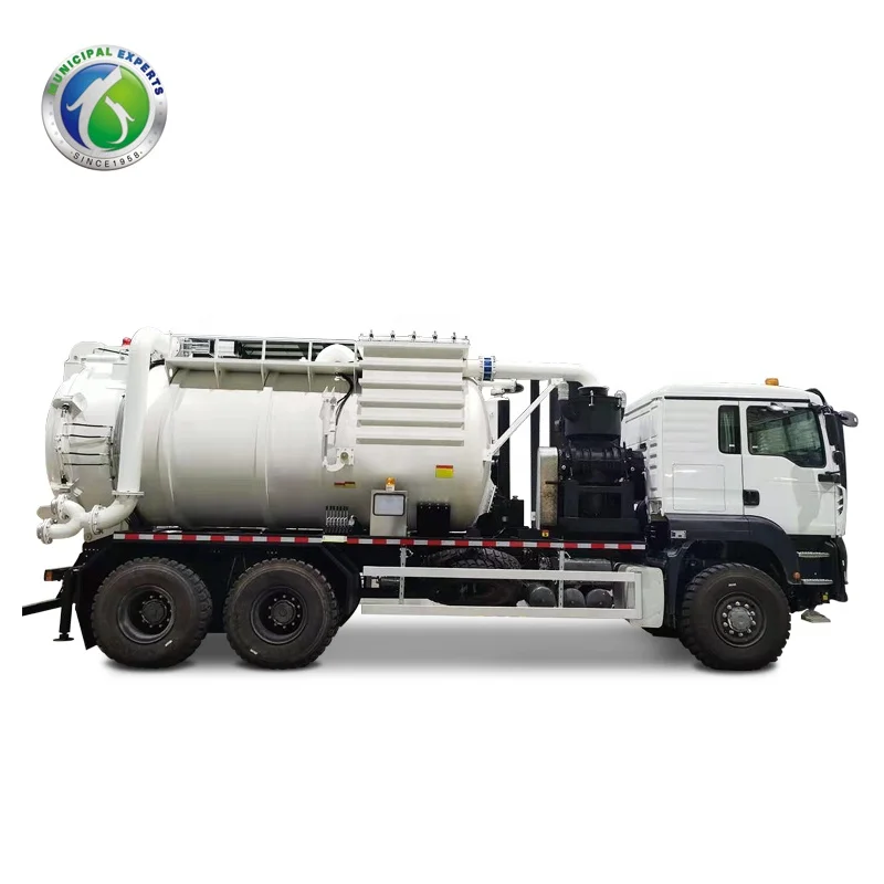 Large Sludge Tank Capacity Bulk Cement Vacuum Suction Truck With High Air Flow