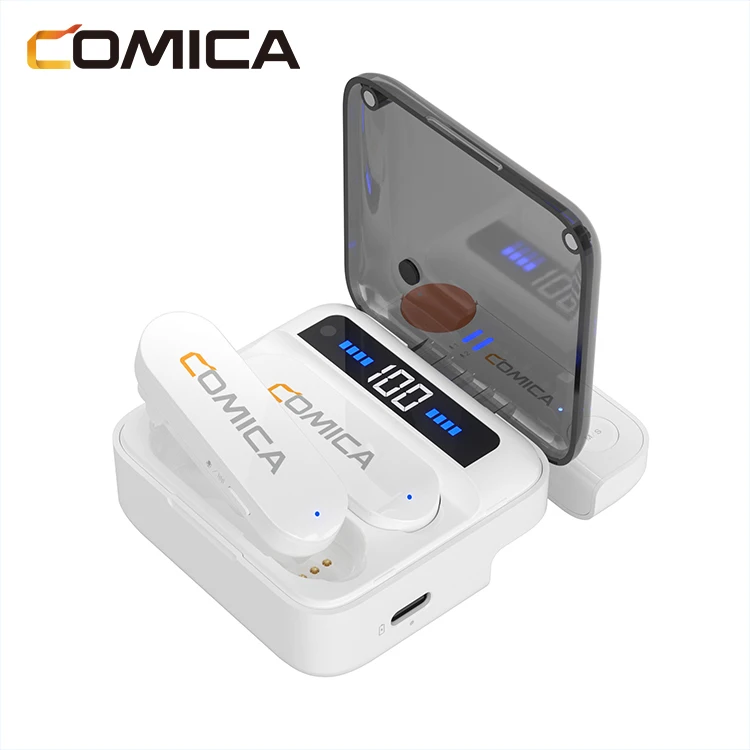 COMICA Vimo S 2.4G Dual-channel Wireless Microphone for Smartphone, Laptop, Vlog,  Live Streaming, Interview, Recording,