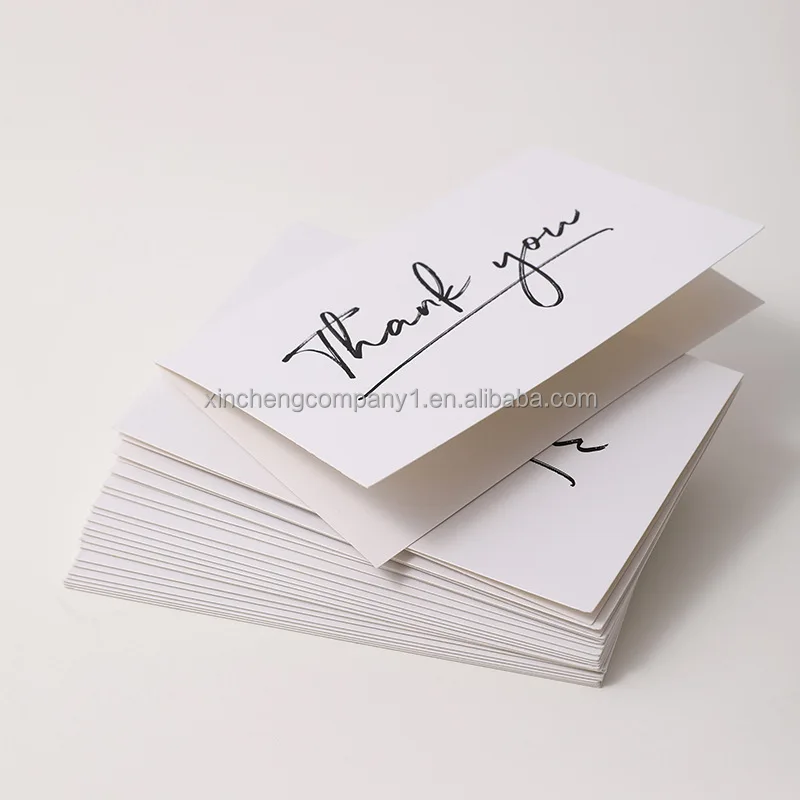 Custom Customized Luxury Thank You Cards With Logo And Stickers For Supporting May Small Business To Leave A Review Card