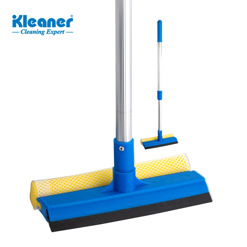 Kleaner Telescopic Aluminum Handle Window Squeegee Rubber Sponge Head Window Cleaner