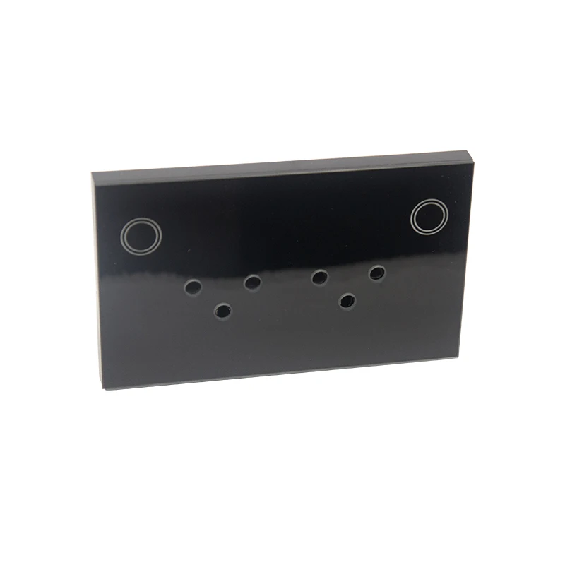 
15A Touch Screen Wireless 2 Gang Israel Outlets International Smart Wifi Wall Socket Black 